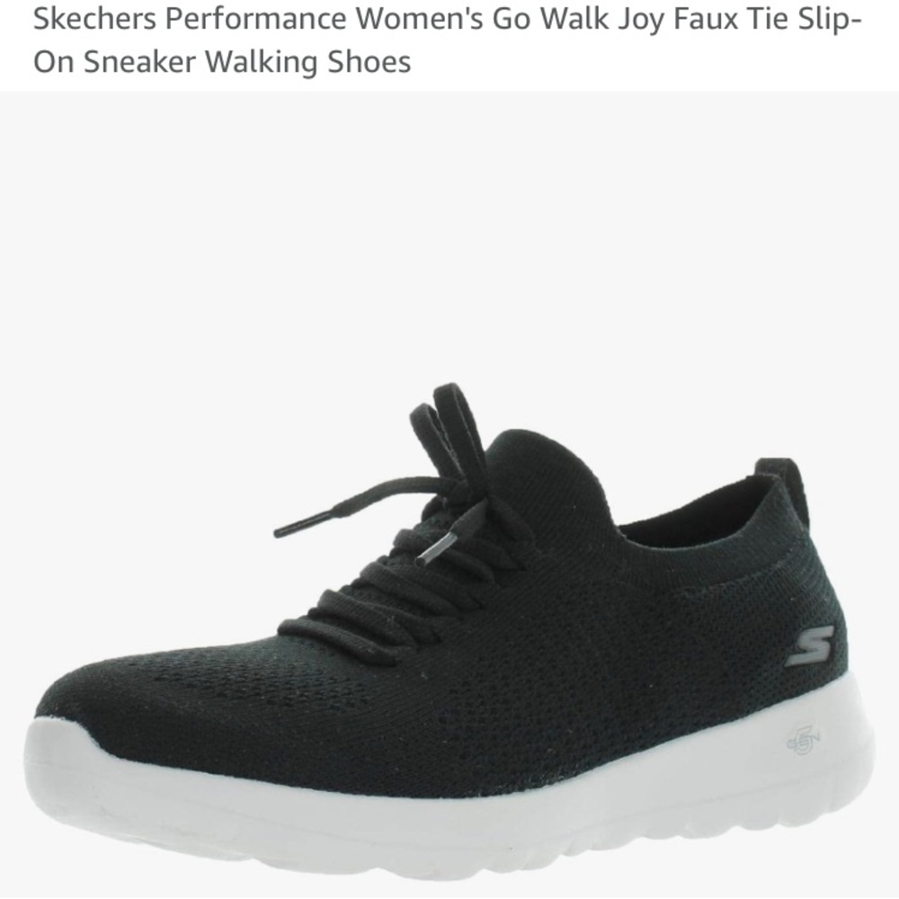 Sketches Performance Go WALK Joy Faux Tie Spip_on Sneakers size 10